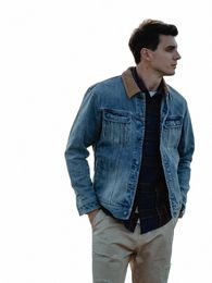 simwood 2024 Spring New Oversize Denim Jackets Men 15.02oz Heavyweight 100% Cott Wed Vintage Fabric Coats B1Yq#