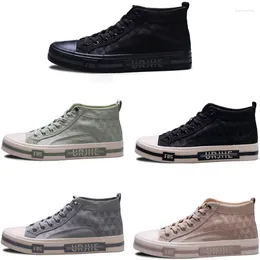 Casual Shoes Trendy Men Sneaker High Top Male Canvas Boots Soft Insole Lace Up Rubber Sole Spring Autumn 38-44