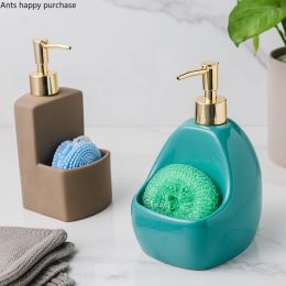 Dispensers Ceramic Lotion Bottle Soap Dispenser Hand Sanitizer Bottle Home Bathroom Supplies Soap Dish Shampoo Bottle Dual Purpose Bottles