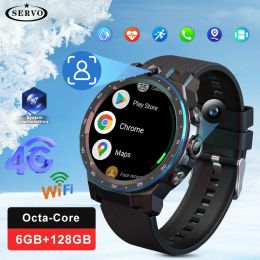 Watches 6GB+128GB 4G LTE Smart Watch Men Google Play Store 1.43In 8Core Dual CPU HD Camera Wifi Android Sim Card GPS Bluetooth NFC 2024