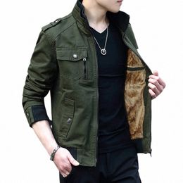 men Winter Jackets Slim Thicker Warm Coats Casual Fleece Jackets High Quality Male Multi-pocket Cargo Jackets And Coats Size 5XL z2jq#