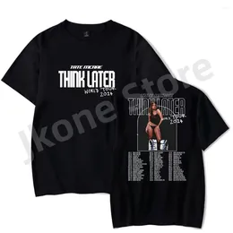 Men's T Shirts Tate McRae Tour T-shirts Think Later Merch Summer Women/Men Fashion Casual Short Sleeve Tee Streetwear Top