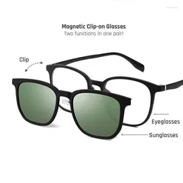 Sunglasses Frames Magnetic Clip-on Glasses Men Women Optical TR90 Eyewear Polarized Myopia Presbyopia Frame