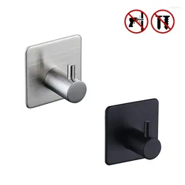 Hooks 304 Black Robe Self Adhesive Wall Hook Multi-Purpose Bathroom Towel Clothes Handbag Key Hanger Home Storage