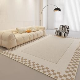 Carpets High-end Cream Style Living Room Light Luxury Home French Simple Bedroom Floor Mat Wipeable Carpet