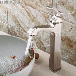 Bathroom Sink Faucets Vidric Square Brass Oil Bubed Bronze Single Handle Basin Faucet &Cold Mixer Tap Bathrom Washbasin Carved