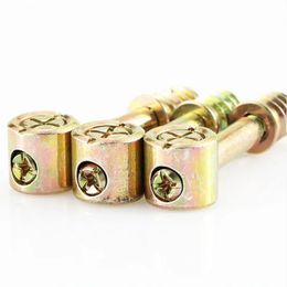 2024 M6 Furniture Hardware Three In One Connector / Bed Four In One Assembly Hammer Nut Screw Eccentric Fitting1. for M6 Furniture Hardware