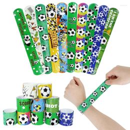 Party Decoration Kids Favour PVC Wristband Bracelet Football Clap Circle Toys Soccer Sports Boy Happy Birthday Gifts Supplies