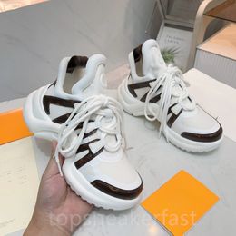 Shoes Design Vintage Platform Archlight 1.0 Women Brown Print Sneakers Arch Naked Calfskin Elevation