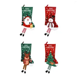 Hangers Christmas Stockings Gift Bag Tree Decoration Party Supplies Sock Xmas Socks For Holiday Fireplace