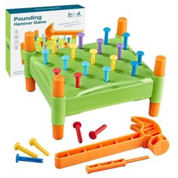 Montessori Nail Screw Games Fine Motor Training Toys Sensory Learning Color Cognition Set Educational For Autistic Children 240321