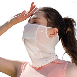 Bandanas Silk Full Face Sun Protection Mask Soft Running Sports Adjustable Anti Ultraviolet Thin For Summer Outdoor Activities