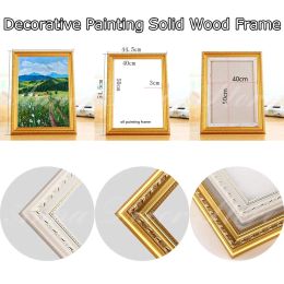 Frame Decorative Painting Solid Wood Frame Customize DIY Outer Frame Canvas Numbers Oil Painting Art Picture Frame Home Decor Gift