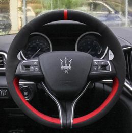 For Maserati Ghibli Levante quattroporte GT DIY custom suede special handsewn steering wheel cover6678483