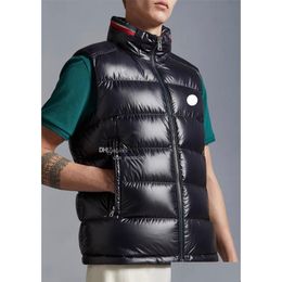 Herrenwesten Monclairer Ouse Colorf Den Hat Stehkragen Daunenweste Brustabzeichen Männer Gilet 2023 Neue Modedesigner Gilets Winter Warm Co Otidg