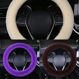 Upgrade Universal Plush Steering Wheel Cover Artificial Rabbit Fur Warm Winter Super Thick Styling Car Interior Accessories Upgrade