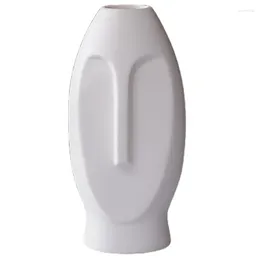 Vases Ceramic Face Vase White Modern Statue Human Decor Sculpture Fire Place Decoration