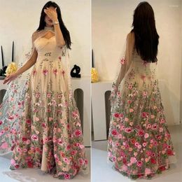 Party Dresses Prom Fashion Halter Sheath Celebrity Flowers Tulle Chiffon Occasion Evening Gown Dress Women Elegant Luxury