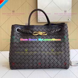 Andiamo Designer Bag Tote Bag B Family 8-Line Buckle Original Leather Women's Portable Single Shoulder Crossbody Official Document Tote Bag Laptop Bag 773