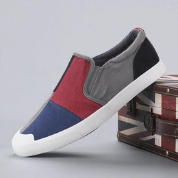 Casual Shoes Fashion Colourful Men Canvas Loafer Designer Vulcanised Sneakers Flat Comfortable Slip On Footwear