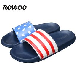 Mens Slides Flat Flip Flop Non-Slip Designer Striped Sandals Home Slippers Male Fashion Slides Casual House Pool Footwear 240327