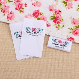 accessories Custom Sewing label, fold, Custom Clothing Labels Fabric Name Tags, Logo or Text, Cotton Ribbon, Custom Design (MD3035)