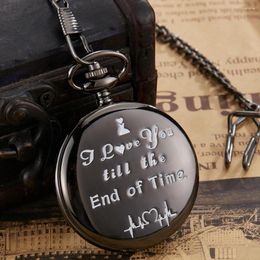 Table Clocks Home Decoration Grandfather Wedding Anniversary Gifts Stainless Steel For Her Him Romantic Love Pocket Watch