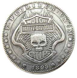 Type 150 Hobo Morgan Dollar Craft skull zombie skeleton hand carved Creative Copy Coins Brass Ornaments home decoration accessorie8172635