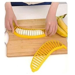 Gadget da cucina Affettatrice per banane in plastica Taglierina per frutta e verdura Strumenti per insalata Cottura per tagliare Banana Chopper Utensili da cucina