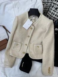 Vinatge 2024 Black/Beige O Neck Buttons Long Sleeves Women's Cardigans Designer High End women Coat 3277