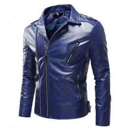 winter Men Pu Leather Jacket Hommes Multi Zipper Thicken Motorcycle Windproof Jackets Steampunk Mens Bomber Coats Plus Size 5XL e9rB#