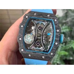 RichasMiers Watch Ys Top Clone Factory Watch Carbon Fiber Automatic Rubber Strap Dial Waterproof RM53-01 RM53 PABLO MAC DONOUGH men QLE4 quality fiberJDTRD00Y