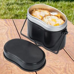 Dinnerware Aluminium Alloy Lunch Container Vintage Carrier Bento For Camping Outdoor Men