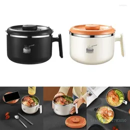 Bowls Practical Noodles Bowl Stainless Steel With Integrated Timers Fashion Ramen Container For Kitchen Office