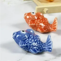 Chopsticks Rack Carp Colour Cuisine Restaurant Spoon Cartoon Little Ceramic