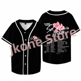 ela Carri Sol Maria Tour Merch Giacca da baseball Donna Uomo Fi Casual T-shirt a maniche corte Tee d952 #