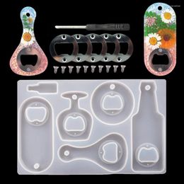 Baking Moulds DIY Crystal Resin Epoxy Glue Wine Bottle Opener Wrench Dried Flower Mirror Silicone Mould