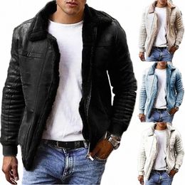men Wool Liner Thicker Leather Jackets Outerwear Warm Denim Large Size Coats Winter Faux Fur Denim Jackets Collar Coats 10Gt#