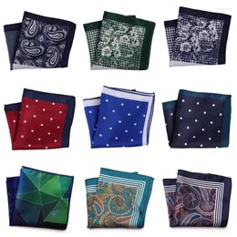 Bow Ties Fashion 23CM Pocket Square Mens Handkerchief Polka Dot Floral Soft Style Hanky Suit Chest Towel Accessories