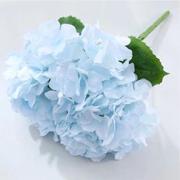 Decorative Flowers Artificial Silk Hydrangea Bouque For Wedding Home Party Living Room Table Decoration Accessories Fake
