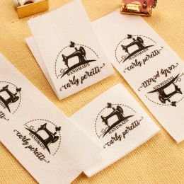 accessories 25*70mm Cotton With Logo or Text Sewing accessori Label,tags for knitted things,Custom,Personalizada,handmade label,gift tags