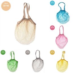 2024 Totes Mesh Bag Cotton String Produce Shopping Turtle-Bags Grocery Long Handle Net Shoulder-Bag Fruit Vegetable Reusable