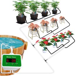 Kits Pump Intelligent Drip Irrigation Water Pump Timer System Garden Automatic Watering Device Solar Charging Potted Plant