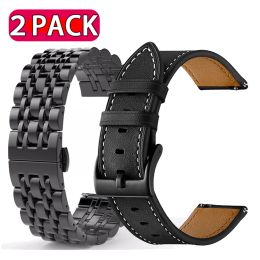 Accessories Leather Bracelet For Xiaomi Watch S2 S1 Active Smart Watch Accessories Stainless Steel Wristband For Mi Watch Colour 2 Strap Belt