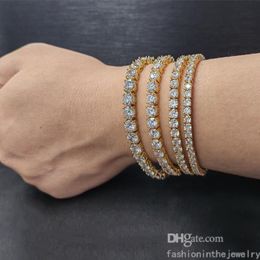 Tennis Designer Bracelet diamond Luxury Jewellery gift 3 4 5 6 mm 7 8 inch fashion moissanite white gold bracelets for men Adult hip256n