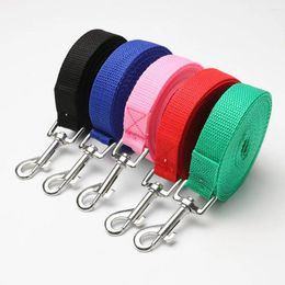 Dog Collars 1PC Colourful Pet Traction Rope Flexible Lead Leash Puppy Walking Training Cats Harness Collar Strap Belt