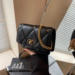Designer bag 2024 Handbags Korean Fashion Womens High end Lingge Chain Fashion Small Square Versatile Crossbody