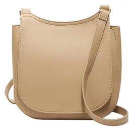 Bag Fashion Women Shoulder Khaki Female Artificial Leather Crossbody Literary Style Ladies High Quality Light Trend