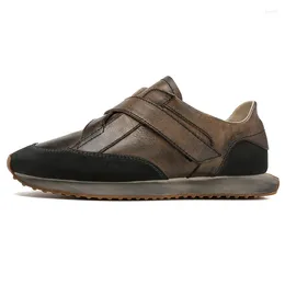Casual Shoes Style Leather Forrest Gump Summer 2024 Unisex Retro Design Men's Platform Jogging Women's Trainers