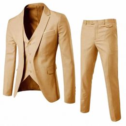 terno Wedding Suits for Men 3 Pieces New Black Elegant Suits+Pants Brand Slim Fit Single Butt Party Formal Busin Dr Suit Q3kJ#